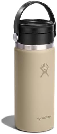 Hydro Flask Flex Sip Coffee Tumbler – Insulated Stainless Steel, Non Spill, Leak Proof Travel Coffee Cup 16 Oz Oat Tan - Image 2