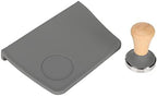 Coffee Tamper and Mat Kit Silicone 90 Degree Corner Tamping Mat 503g Beech Handle for Machine Home Barista, Even Force Distribution No More Channeling (51mm / 2.01in Tamper) - Image 7