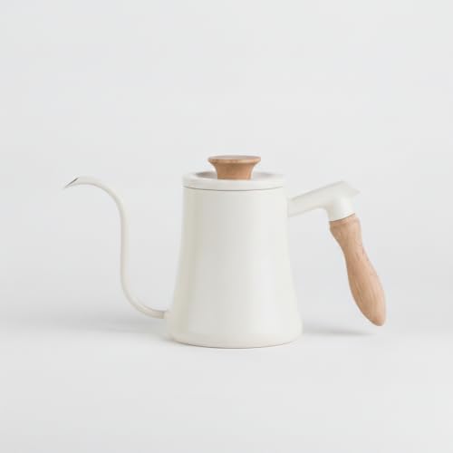 Stainless Steel Gooseneck Coffee Kettle, White - Image 2