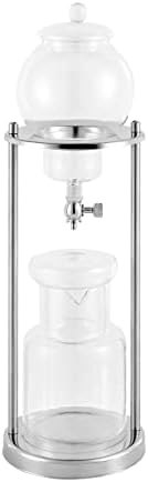 Cold Brew Coffee Maker, 600ml/20.3Oz Iced Coffee Maker Machine Slow Drip Tower, Stainless Steel Ice Dripper Coffee Maker Machine with Measuring Spoon, 6-8 Cups, for Home, Office, Cafes (Silver) - Image 4