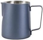 Milk Frother Cup Stainless Steel 350/600ML Coffee Milk Frothing Pitcher Jug 304 Stainless Steel Latte Cup, With Scale Frother Utensils(Blue 600ML 1Pcs) by Unknown