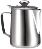 Stainless Steel Milk Frothing Pitcher With Lids Steam Coffee Barista Kettle Latte Cappuccino Cream Cup Jug(600ml) by Unknown