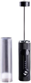 Rechargeable Handheld Electric Milk Frother for Coffee, Black by Unknown