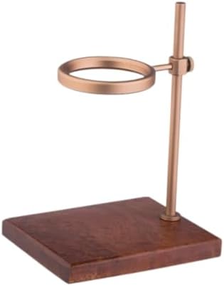 Coffee Dripper Stand Pour Over Coffee Stand Coffee Dripper Holder Coffee Cup Stand Walnut Finish Wood Aluminum Alloy Adjustable Suitable for - Image 6