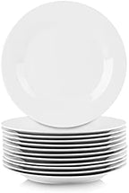 10 Strawberry Street 10.5" Catering Round Dinner Plate, Set of 12 , White by 10StrawberryStreet