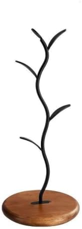 Tree Shaped Wooden Mug Holder Medieval Coffee Mug Organizer Display Stand by Unknown