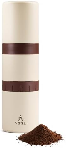 VSSL - Nest Pour Over Coffee Kit | Coffee Maker for Camping | All-In-One Travel Pour Over | Transportable Dripper, Two 10oz Stainless Steel Travel Mugs | Compact Storage & Adventure Ready | Cream - Image 4