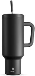 Meoky 50 oz Tumbler with Handle, Tumbler with Lid and Straw, Insulated Stainless Steel Travel Mug, 100% Leak-proof, Keeps Cold for 36 Hours or Hot for 12 Hours (Night) by MEOKY