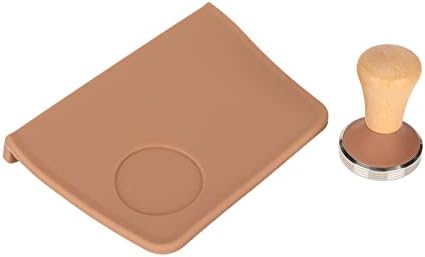 LiebeWH Coffee Tamp Mat Silicone Tamping Pad with Beech Tamper Food Grade - Image 7