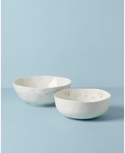 Lenox Oyster Bay 2-Piece Nesting Serving Bowls, 5.50 LB, White - Image 3