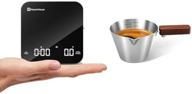 Maestri House Espresso Brewing Set – Rechargeable Mini Coffee Scale with Timer+Espresso Shot Cup by MaestriHouse