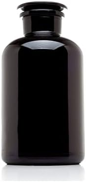 Infinity Jars 2L (68 Fl oz) Black Ultraviolet Blocking Glass Apothecary Jar Airtight Smell‑Proof Refillable Container for Herbs, Spices, Tea & Essential Oils by InfinityJars