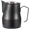 1pc Milk Frothing Pitcher, Stainless Steel Frother Cup with Scale for Steaming Latte Art Cappuccino Coffee Esp(Black-350ml) by Unknown