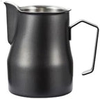 1pc Milk Frothing Pitcher, Stainless Steel Frother Cup with Scale for Steaming Latte Art Cappuccino Coffee Esp(Black-350ml) by Unknown