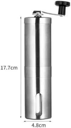 Stainless Home Portable Manual Coffee Grinder Hand Coffee Mill with Ceramic Burrs Adjustable Settings Portable Hand Crank Tools(Large) - Image 2
