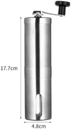 Stainless Home Portable Manual Coffee Grinder Hand Coffee Mill with Ceramic Burrs Adjustable Settings Portable Hand Crank Tools(Large) - Image 2