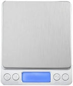 Electronic Scale, Digital Kitchen Scale Mini Pocket Stainless Steel Precision Jewelry Electronic Balance Weight Gold Gram 0.1/3000g Weigh Scales,for Meal Prep, Baking and Cooking(3000g 0.1g Battery) by Unknown