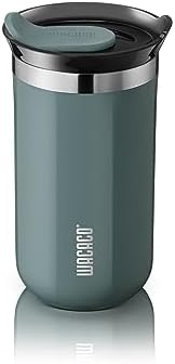 WACACO Octaroma Lungo Vacuum Insulated Coffee Mug, Double-wall Stainless Steel Travel Tumbler With Drinking Lid, 10 fl oz(300ml), Cadet Blue by WACACO