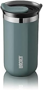 WACACO Octaroma Lungo Vacuum Insulated Coffee Mug, Double-wall Stainless Steel Travel Tumbler With Drinking Lid, 10 fl oz(300ml), Cadet Blue by WACACO
