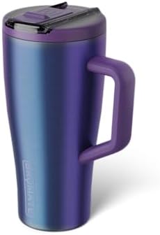 BrüMate Era Flip 30oz Tumbler with 100% Leakproof Covered Straw Lid | Hygienic Covered Straw | Insulated Stainless Steel Water Bottle with Handle | Cup Holder Friendly | BPA-Free (Dark Aura) - Image 2