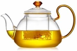 Removable Glass teapot with Infuser Home Tea Brewer Tea Set Large Capacity Portable Tea Kettle Container Cleanable (Without Cup 700ml) by Unknown