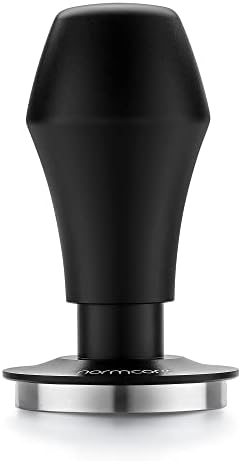 Normcore 51mm Coffee Tamper V4.1 with Click Sound Feedback, Spring Loaded Tamper Fit Delonghi Portafilter, 304 Stainless Steel Flat Base, Anodized Aluminum Handle with Silicone Stand, Black by NORMCORECOFFEETOOLS