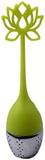 Tea Pot 1pcs Silicone Shaped Stainless Steel Tea Infuser Teaspoon Loose Leaf Herb Tea&Coffee Strainer Measure Intense Infuser (Color : Green) by Unknown