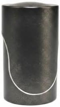 Food Storage Canister with Built-in Scoop, Round Tinplate Metal Jar for Loose Leaf Tea Organization, Black Finish by Unknown