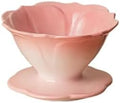 Hand Brewed Coffee Filter Cup Ceramic Drip Spiral Household Conical Pot Dripper(Pink) by Unknown