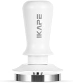 IKAPE 51mm Espresso Tamper, Premium Barista Coffee Tamper with Calibrated Spring Loaded, 100% Flat Stainless Steel Base Tamper for Espresso Machine(White) by IKAPE