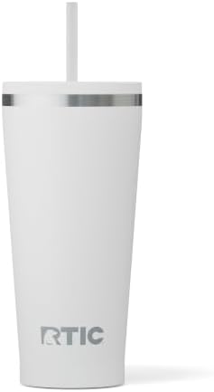 RTIC 20oz Everyday Tumbler, Insulated, Ceramic Lined, White by RTIC