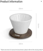 Hand Brewed Coffee Filter Cup Ceramic Flat Bottom Cake Drip(Powder) - Image 6