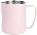 Pointed Mouth Coffee Latte Art Cup 400ml/600ml Stainless Steel Big Belly Double Scale Milk Pitcher Tool(400ml,Pink) by Unknown