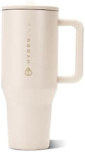 HydroJug Traveler 32oz, Insulated Tumbler with Handle & Straw, Cream by Hydrojug
