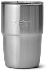 YETI Rambler 8 oz Insulated Coffee Mug with Lid - Stackable Double-Wall Vacuum Insulated Coffee Cup - DuraSip Ceramic Lining - Barista-Friendly Design - Stainless Steel - Dishwasher Safe by YETI