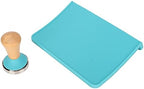 2 Pack Coffee Tamper Mat and Tamper Set Kit - Silicone Pad with Beech Wood Handle for Home Office Barista 58mm / 2.28in Blue (58mm / 2.28in Tamper) - Image 4