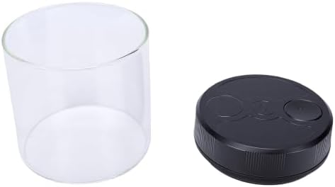 ZJchao Automatic Vacuum Coffee Canister 700ml Borosilicate Glass Airtight Container with Pump for Freshness fit Storage of Beans Tea Sugar Clear Modern Design - Image 2