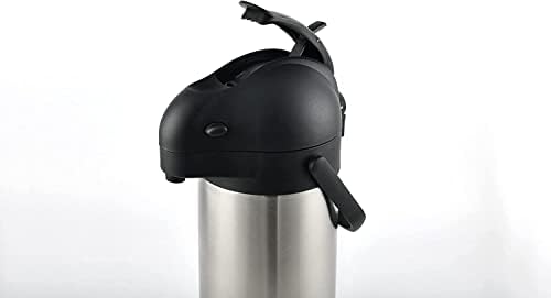 Heritage66 3L Airpot Coffee Dispenser, Stainless Steel Triple-Wall Vacuum Insulated Pump Pot, Thermal Coffee Server Keeps Drinks Hot 12 Hrs/Cold 24 Hrs, Ideal for Home, Office, Parties - Image 4