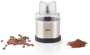 Braun MQ60 MultiQuick Hand Blender Attachment Coffee and Spice Grinder, 1.5-Cup, Stainless Steel - Image 3