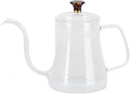 flexman Pour Over Coffee Kettle, Heat Resistant Reusable High Borosilicate Glass Gooseneck Spout Coffee Tea Pot, Coffee Maker for Cafe, Restaurant, Bar, Home (600ml) by flexman