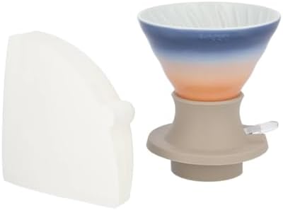 HARIO SSDC-200-SUN Coffee Dripper Switch, Sunrise, Kenji Sakaguchi, Collaboration Model, Arita Ware, Dipping Type Dripper with 40 Paper Filters by Hario