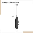 Wireless Electric Milk Frother and Multifunctional Egg Beater, Handheld Design for Coffee and Baking, Dual-Head with Stand, Built-In Battery, Black Color, for Home and Kitchen Use - Image 2