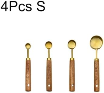 1/4/8Pcs Stainless Steel Measuring Cup Spoon Set with Wooden Handle - Image 2