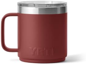 YETI Rambler 10 oz Ceramic Lined Stackable Mug, Vacuum Insulated, Stainless Steel with MagSlider Lid, Stag Red - Image 5
