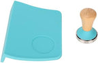 Coffee Powder Press Tool Set with Wooden Handle, Flat Base, Non Slip Silicone Tamper Mat with Slot, Blue, 51mm Hammer Diameter, for Home Office or Beverage Shop (51mm / 2.01in Tamper) - Image 6