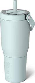 BrüMate Resa 35oz 100% Leakproof Travel Tumbler w/Handle & Straw | Flexible SoftSip Straw | Silicone Sleeve for Durability | Stainless Steel | Cup Holder & Travel Friendly Water Bottle (Blue Agave) by Br%C3%BCMate