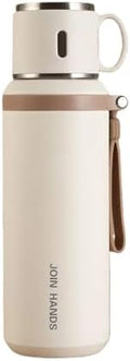 316 Stainless Steel Fitness Sports Vacuum Bottle with handle, Large Capacity Macaron Thermal Mug/14/20/27/37oz (White,14) by XUNPENG