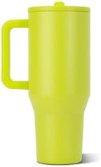 HydroJug Traveler 32oz, Insulated Tumbler with Handle & Straw, Lemon Lime - Image 2