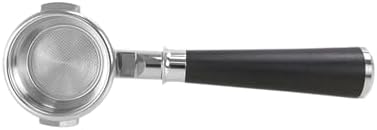Compatible With BES920, 980, 990, 58mm Bottomless Portafilter, Stainless Steel Naked Coffee Handle, Cafe Accessories(Black Wood) by Unknown