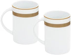 Porcelain Mug - Gold Rope Design, 2 Piece Set by GiftsPlaza
